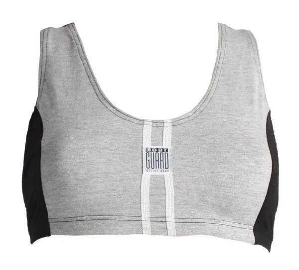 Bodyguard Bodyguard Upcycling Sports Bra, Schwarz/graumelange, – Produktbild 4 von 4