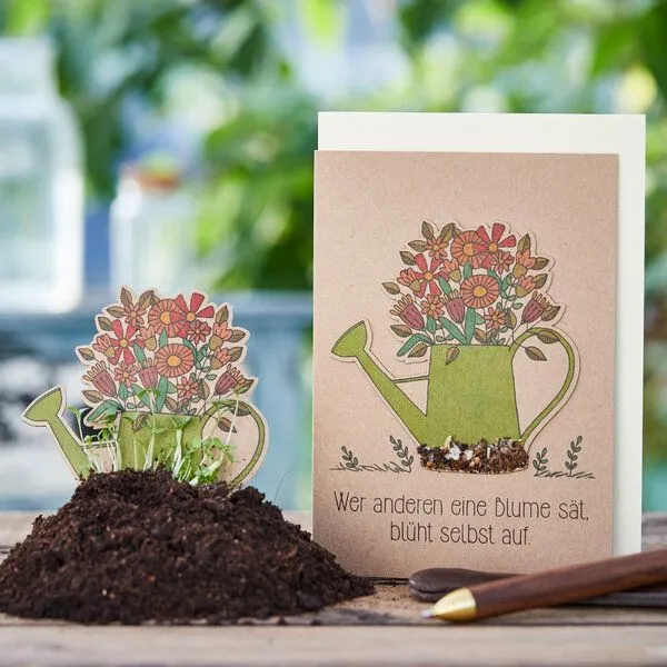 Die Stadtgärtner Die Stadtgärtner Grußkarte "Wer anderen eine Blume sät" Blumensamen – Produktbild 2 von 2