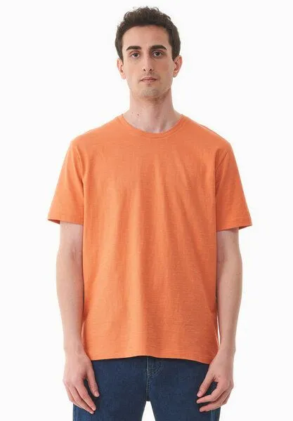 ORGANICATION ORGANICATION Basic T-Shirt aus Bio-Baumwolle, Dusty orange, – Produktbild 1 von 4