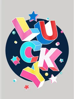 Photocircle Photocircle Poster / Leinwandbild - LUCKY - 3D typography – Produktbild 1 von 1