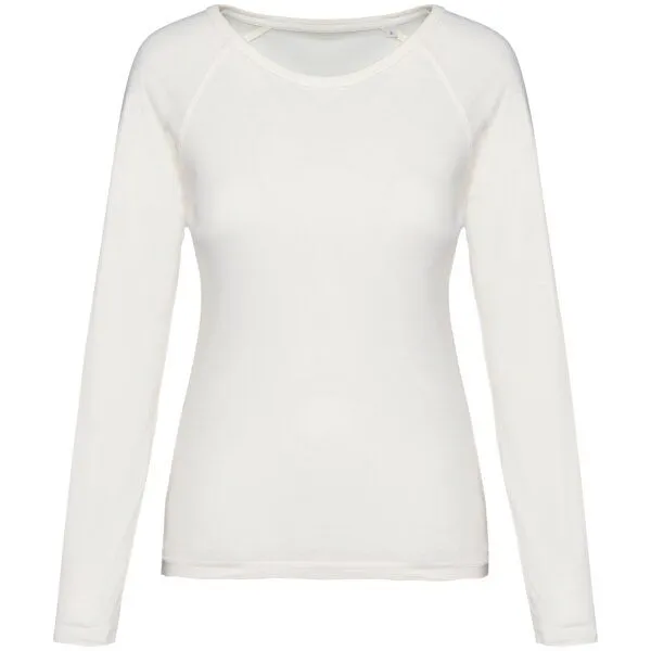 Greenspired Greenspired Umweltfreundliches Raglan-Langarmshirt für Damen 180g/m² XS - XXL, Verwaschenes elfenbein, – Produktbild 1 von 2