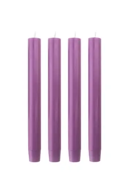 Tranquillo Handgearbeitete Stabkerzen GLUMI violet 4er-Set, 20 cm - violett – Produktbild 1 von 1