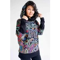 KOKOworld KOKOworld Sweatshirt Pulli Poko – Kimono-Schnitt mit Schal-Kapuze & Gürtel – Bio-Baumwolle, fair & nachhaltig in EU produziert – bequem für Alltag, Homewear & Capsule Wardrobe – Produktbild 1 von 1
