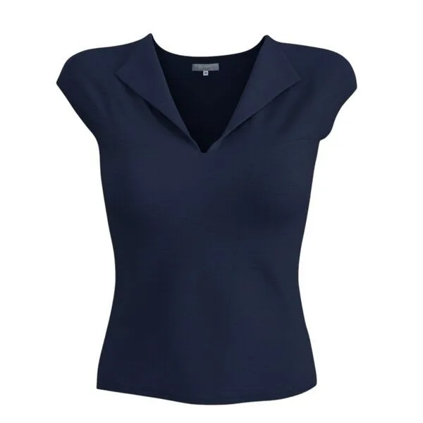 körber mode körber mode Damen Shirt aus weichem Lyocell, Farbauswahl dunkelfuchsia oder dunkelblau, Dunkelblau, – Produktbild 1 von 1