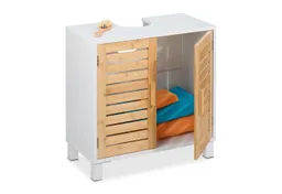 RELAXDAYS RELAXDAYS Waschbeckenunterschrank mit Bambus-Türen (1-St) – Produktbild 1 von 1
