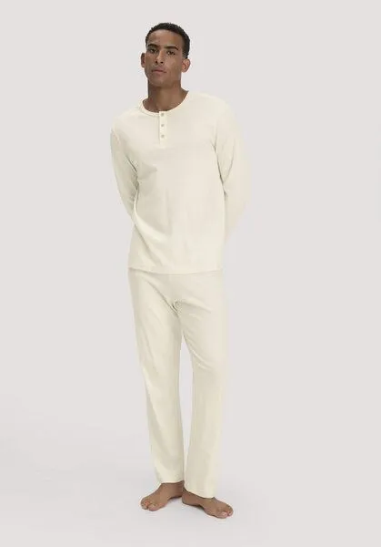 hessnatur hessnatur Pyjama Relaxed aus reiner Bio-Baumwolle, Natur, – Produktbild 1 von 4