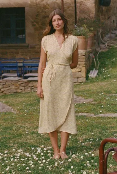 Nénés Nénés Kleid Inès, Gelbe blumen, – Produktbild 1 von 4