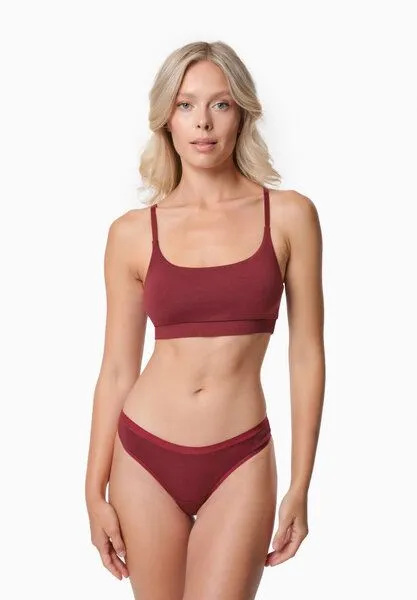 ORGANICATION ORGANICATION BELEEN | Bralette aus Bio-Baumwolle und TENCEL Modal, Bordeaux, – Produktbild 1 von 4