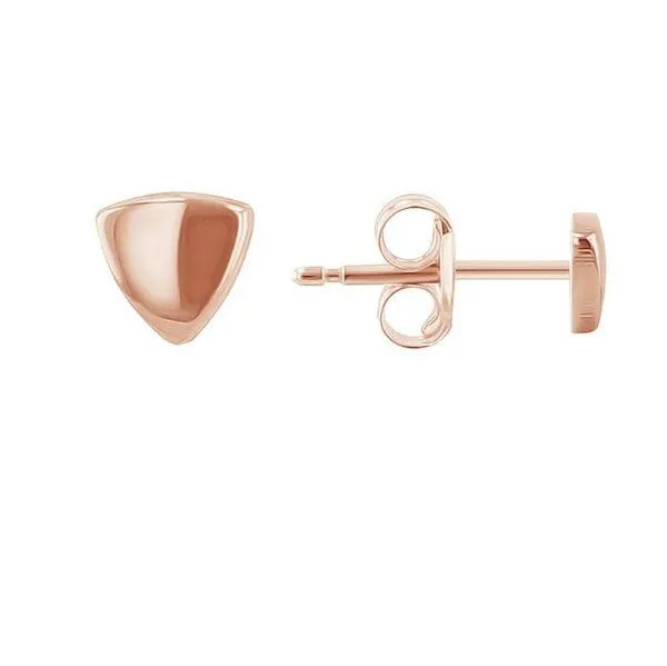 Eppi Eppi Goldene dreieckige Ohrstecker Kamali, Rosa, – Produktbild 2 von 2
