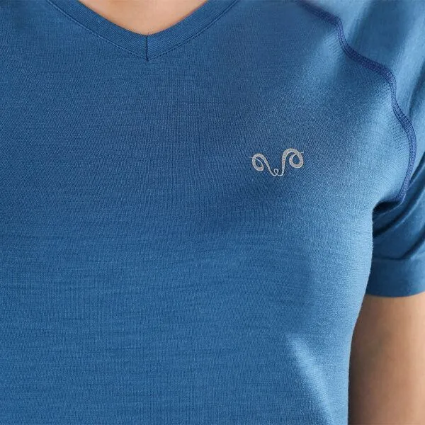 Woolona Woolona T-Shirt - ELMA - Nahtlos, Blau, – Produktbild 2 von 4