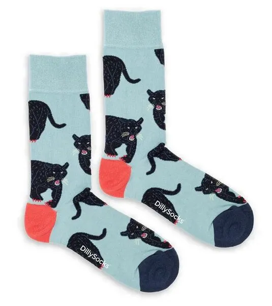 DillySocks DillySocks Socken Midnight Panther aus Biobaumwoll-Mix, Mehrfarbig, – Produktbild 1 von 5