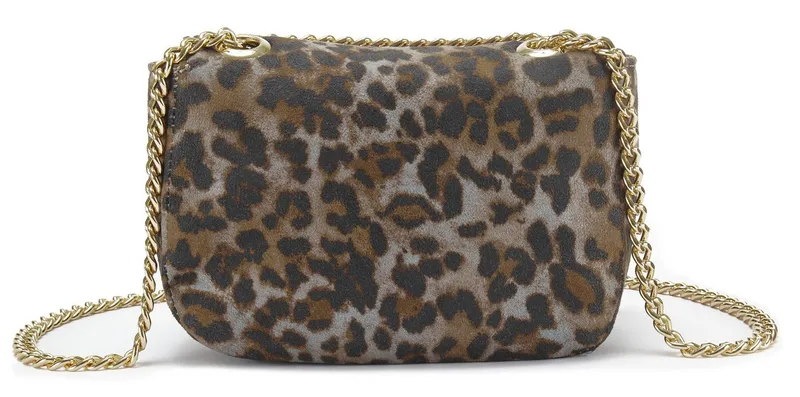Vivance by Lascana Umhängetasche, Minibag, Handtasche, Henkeltasche, Crossbody Bag, Leo-Optik VEGAN, Braun|grau|schwarz, – Produktbild 3 von 5