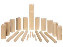 Goki goki Wikingerspiel Kubb aus Buchenholz, klein 21-teilig im Baumwollbeutel – Produktbild 1 von 1