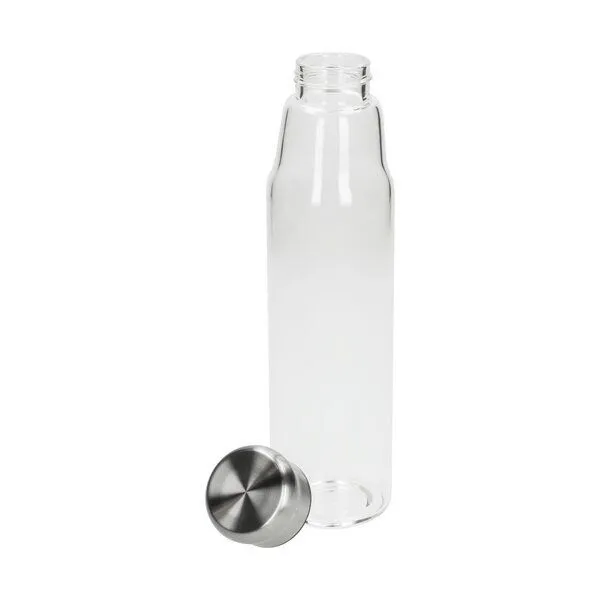 elasto elasto Glasflasche mit Hülle "Life" - Wasserflasche mit Edelstahlverschluss – Produktbild 3 von 3