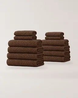 AmourLinen AmourLinen Waffel-Handtuch-Set aus Leinen, Luxe-Pack, 8 Badetücher + 4 Handtücher – Produktbild 1 von 1