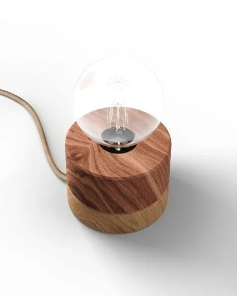ALMUT von Wildheim ALMUT von Wildheim Tischleuchte Holz, Eiche, – Produktbild 1 von 4