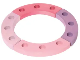 Grimms Grimms Kleiner Geburtstagsring, Lindenholz , 4-teilig, rosa-violett lasiert Durchmesser 22 cm – Produktbild 1 von 1