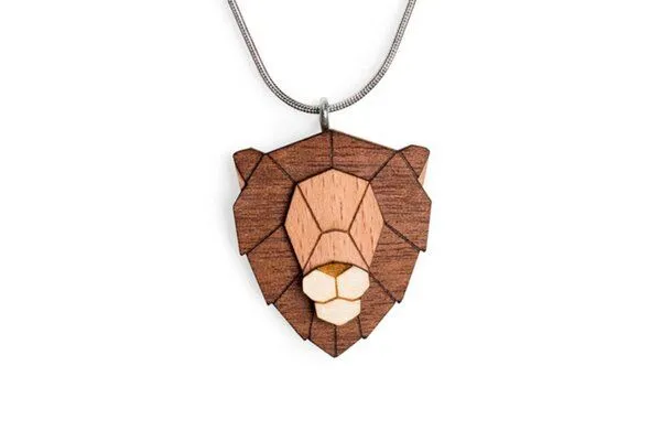 BeWooden BeWooden Halskette Löwe | Kette mit Anhänger aus Holz, Löwe, – Produktbild 1 von 4