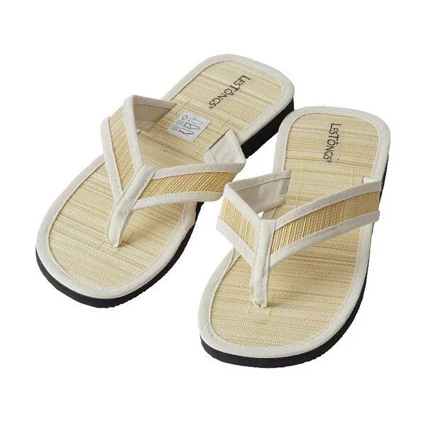 Les Tôngs Les Tôngs Juncus-V - Offene & vegane Zimtsandalen mit Zimtsohle Flip Flops, Natur, – Produktbild 1 von 4