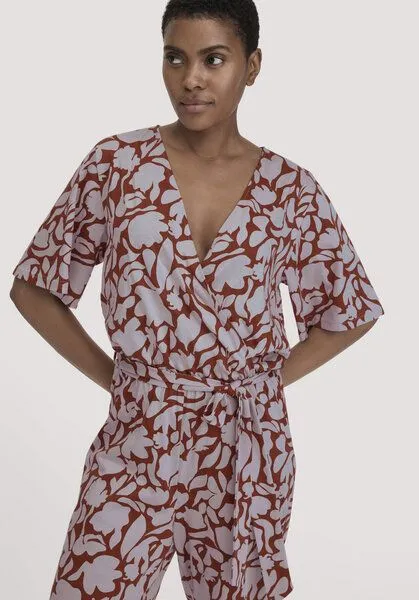 hessnatur hessnatur Print Jersey Overall Regular aus reiner Bio-Baumwolle, Pastell lavendel, – Produktbild 2 von 4