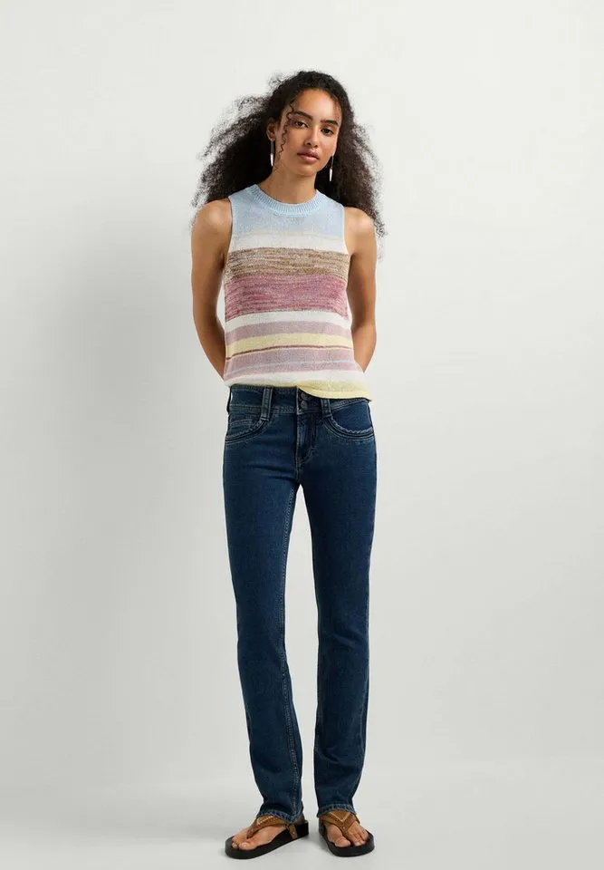 Pepe Jeans Pepe Jeans Slim-fit-Jeans schmal geschnittene Jeans SLIM JEANS MW GEN, Bunt, – Produktbild 1 von 5
