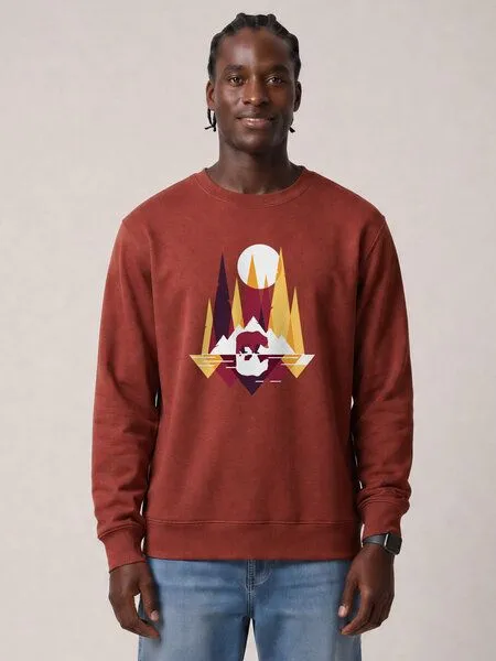 watapparel watapparel Sweatshirt Unisex Von Bären und Bergen, Earthy red, – Produktbild 2 von 2