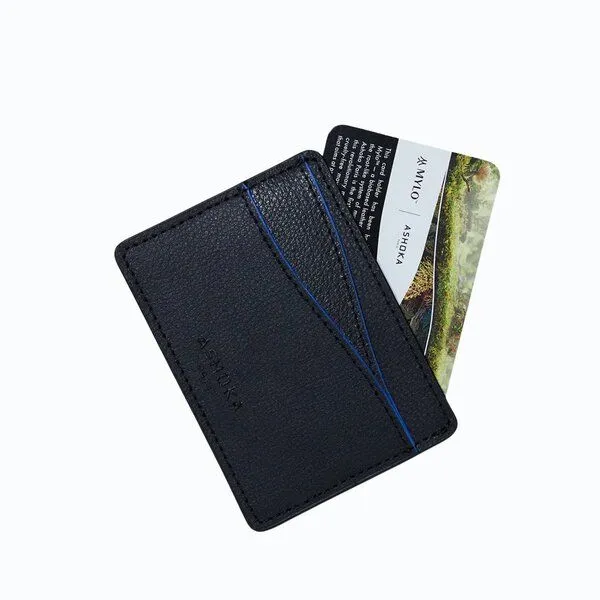 Ashoka Paris Ashoka Paris Kartenetui aus Mylo Pilzmaterial Blau – Produktbild 4 von 4