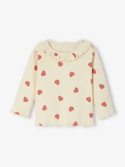 Vertbaudet Mädchen Baby Shirt mit Volantkragen – Produktbild 1 von 1