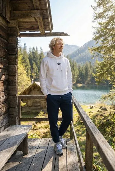 THE FACE OF ELEMENTS The Face of Elements Essential - Regular Fit Hoodie aus 100% Bio-Baumwolle, Off white (weiß), – Produktbild 1 von 4