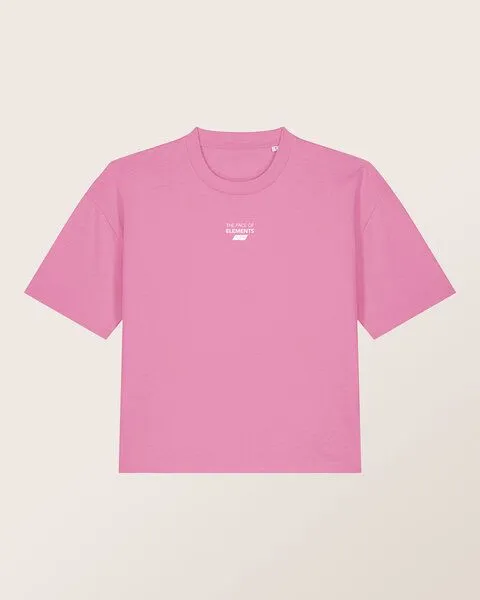 THE FACE OF ELEMENTS The Face of Elements Essential - Relaxed Boxy Fit T-Shirt aus 100% Bio-Baumwolle, Bubble gum (pink), – Produktbild 1 von 4