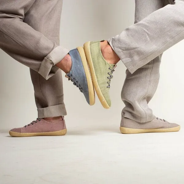 nahtur-design nahtur-design Barfußschuhe aus Bioleinen mit Kautschuksohle unisex, Rosa, – Produktbild 4 von 8