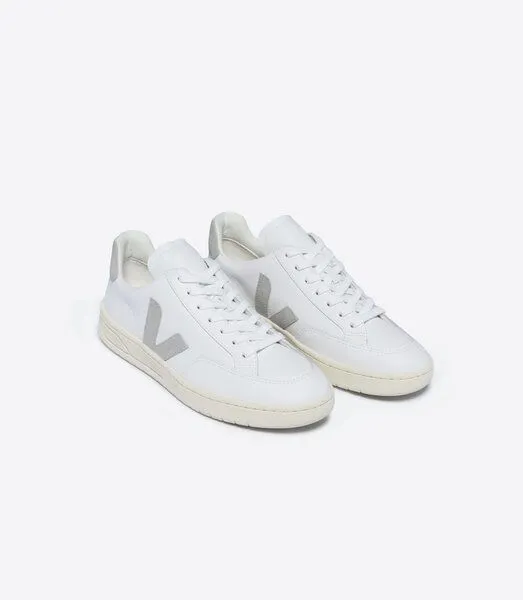 Veja Veja Sneaker Damen - V-12 Leather, Weiß (extra white light grey), – Produktbild 2 von 3