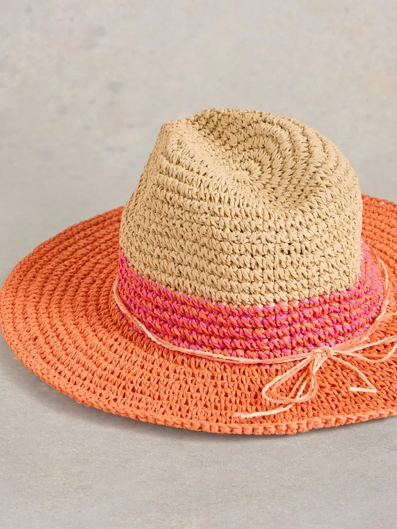 White Stuff Sonnenhut Colour-Block - Einheitsgröße, Rosa multi, – Produktbild 2 von 2