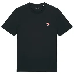 LIGARTI Besticktes T-Shirt – Jean-Luc die Weihnachtsgarnele – LIGARTI Tiermanufaktur – Produktbild 1 von 1