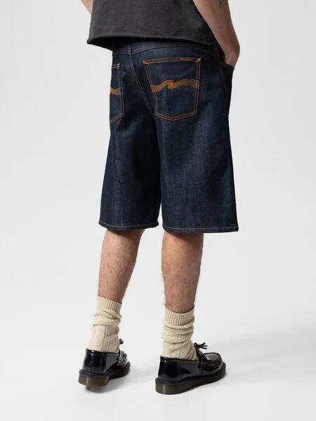 Nudie Jeans Nudie Jeans Jeans-Shorts Zeb Dry Streaky, Dark blue, – Produktbild 4 von 4