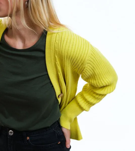 Gary Mash GARY MASH Kurze Strickjacke Quinn aus Biobaumwolle, Gelb, – Produktbild 4 von 4