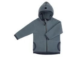 Pure pure by Bauer PURE PURE by Bauer Baby und Kinder Jacke mit Kapuze Bio-Merinowolle Fleece storm blue Gr.98/104 – Produktbild 1 von 1