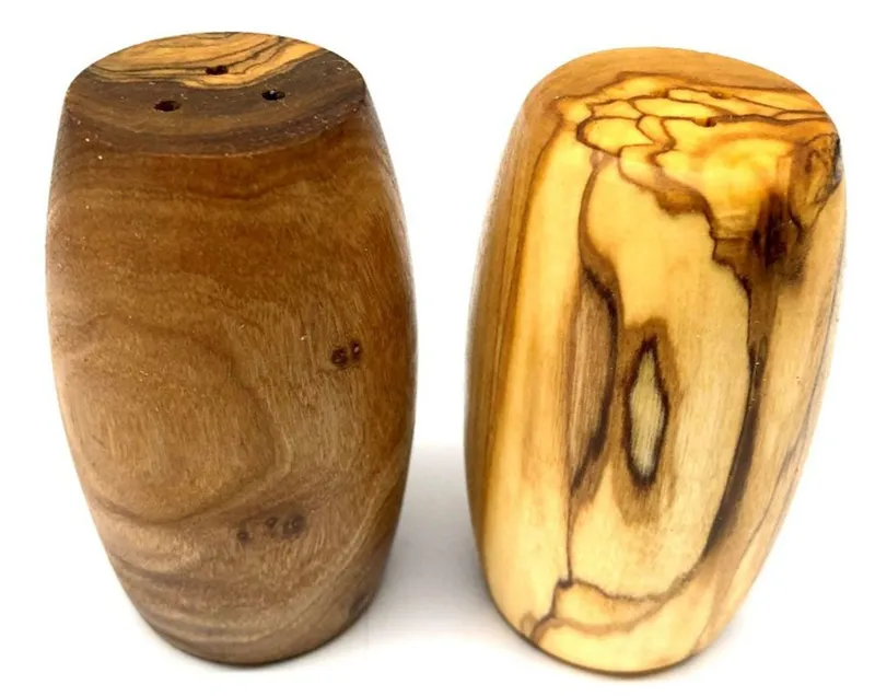 Olivenholz erleben Olivenholz erleben Salz- / Pfefferstreuer 2er Set Salz- und Pfefferstreuer FASS aus Olivenholz, (Set, 2-tlg), Kombination aus edlem Olivenholz, Braun, – Produktbild 2 von 2