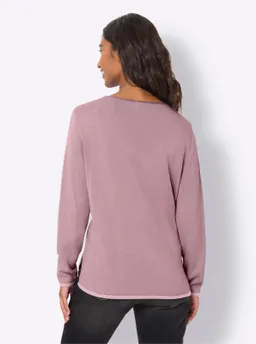 heine Feinstrickpullover mauve-hellrosé-gemustert – Produktbild 1 von 1