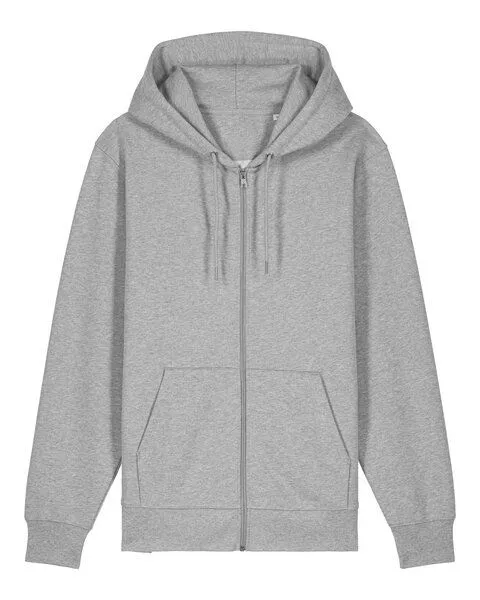 Gary Mash GARY MASH Zipjacke mit Kapuze, Unisex aus Biobaumwolle, Grau meliert, – Produktbild 2 von 4