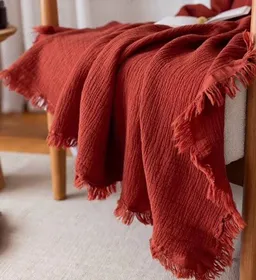 Sandiik Sandiik Musselin Plaid Natural 100 × 200 cm – Produktbild 1 von 1
