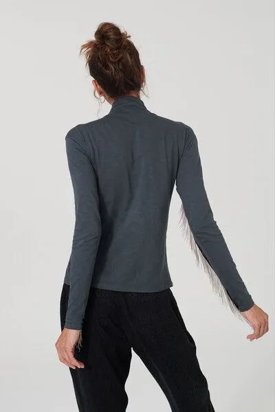 Lovjoi Lovjoi Langarmshirt ZEDKIN aus Biobaumwolle, Charcoal grey (grau), – Produktbild 4 von 4