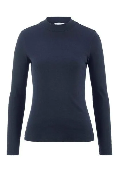 hessnatur hessnatur Rib Longsleeve Slim aus Bio-Baumwolle, Marine, – Produktbild 3 von 4