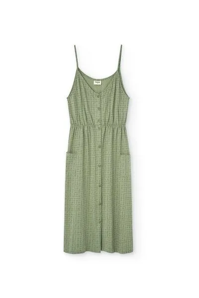 TIRALAHILACHA TIRALAHILACHA Hiare Midi dress, Grün, – Produktbild 4 von 4