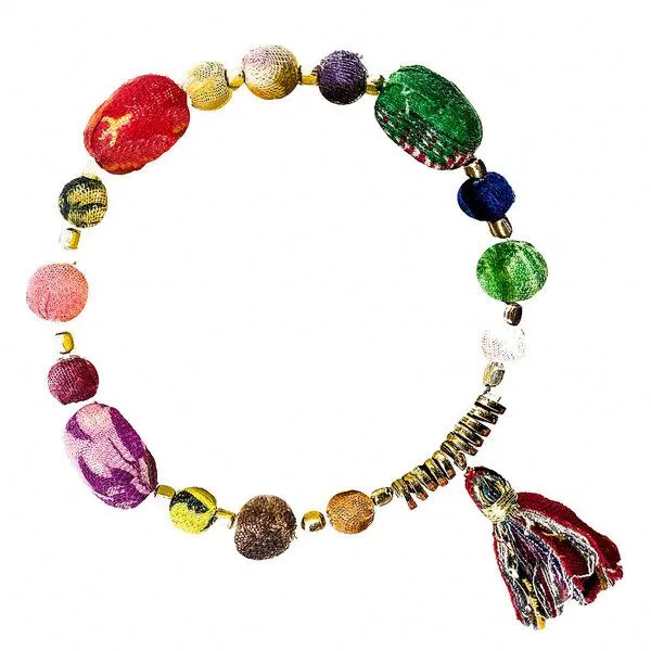 Worldfinds Worldfinds Kantha Armband Aria, Bunt, – Produktbild 1 von 2