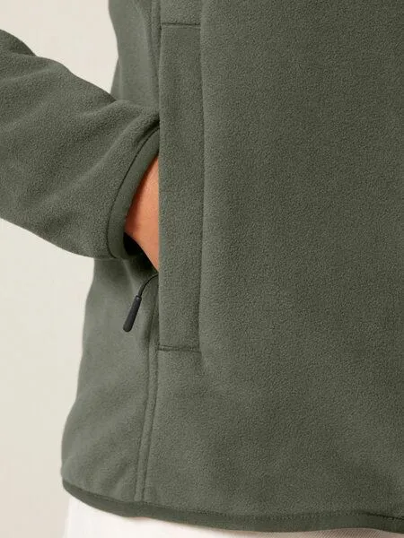 Human Family Human Family Basic Damen Fleecejacke "Guide" aus recyceltem Polyester, Khaki, – Produktbild 3 von 3
