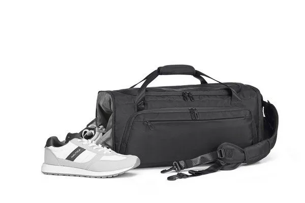 Halfar Halfar Sports Bag Outdoor Weekender Sporttasche 55 x 27 x 27 cm auch als Rucksack tragbar aus recyceltem Polyester, Navy, – Produktbild 4 von 4