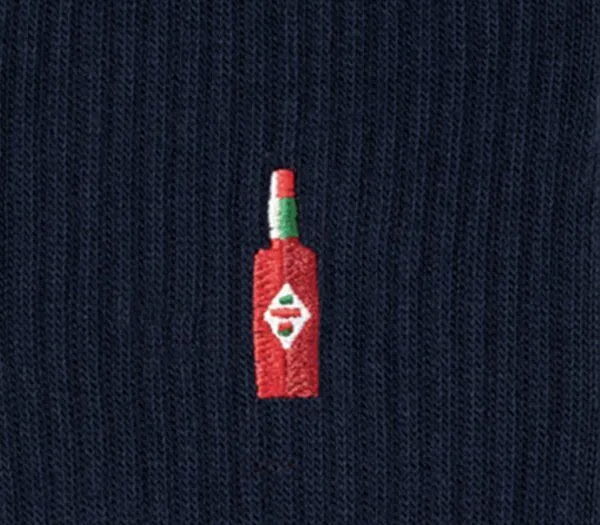von Jungfeld von Jungfeld Mix & Match Tennis Socken mit Stickmotiven, Dunkelblau, – Produktbild 3 von 4
