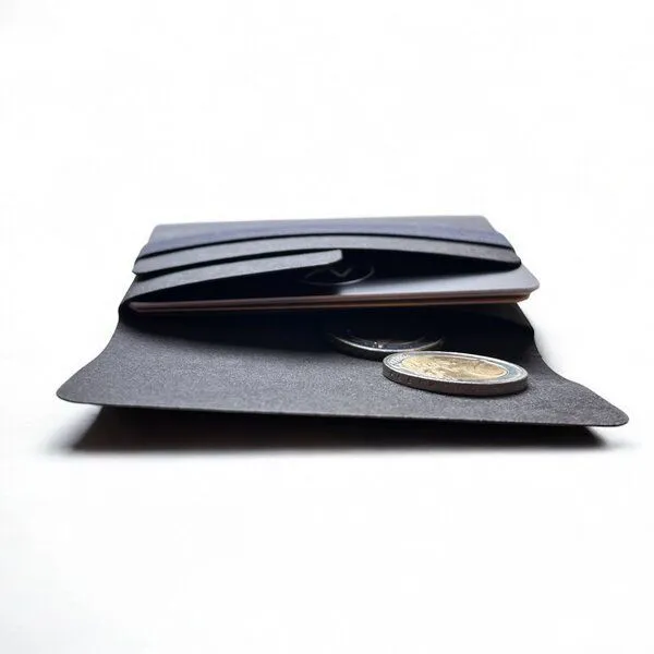 ANDERS & KOMISCH ANDERS & KOMISCH Minimalistisches Karten Portemonnaie mit Münzfach - TINY Wallet, Grau, – Produktbild 4 von 4