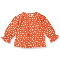 Sense Organics sense-organics Sense Organics Musselinbluse für Mädchen Bio BaumwolleSense Organics, Rostrot mit weißen tupfen, – Produktbild 1 von 1